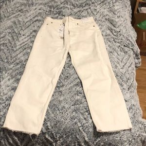 NWT Topshop white straight jeans